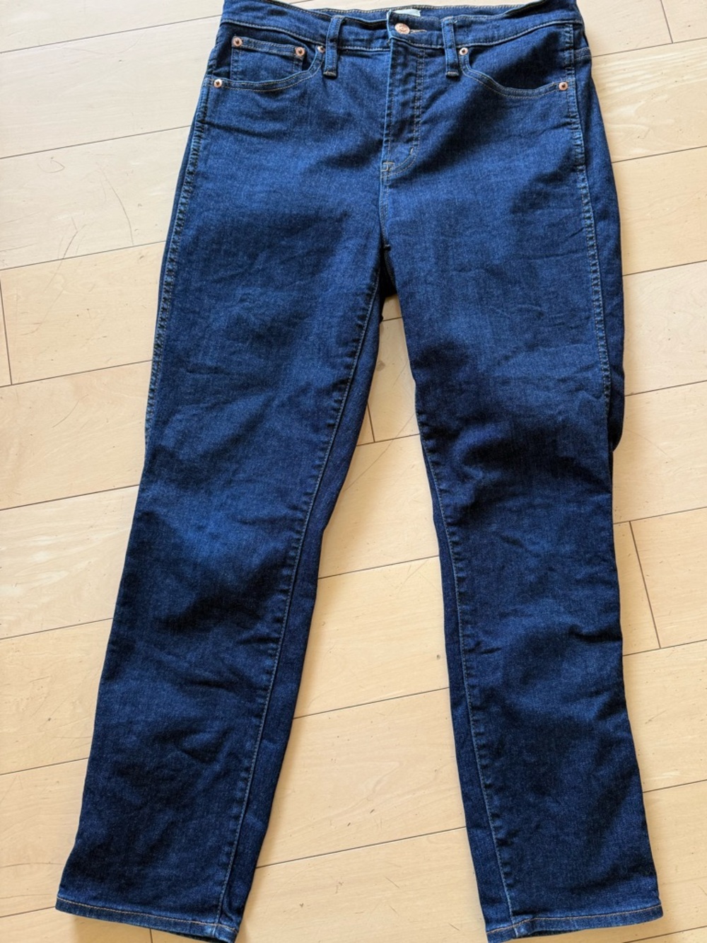 J. Crew Dark Blue Straight-Leg Women's Jeans
